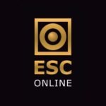 Logótipo oficial do ESC Online (Estoril Sol Casinos) em dourado e preto.