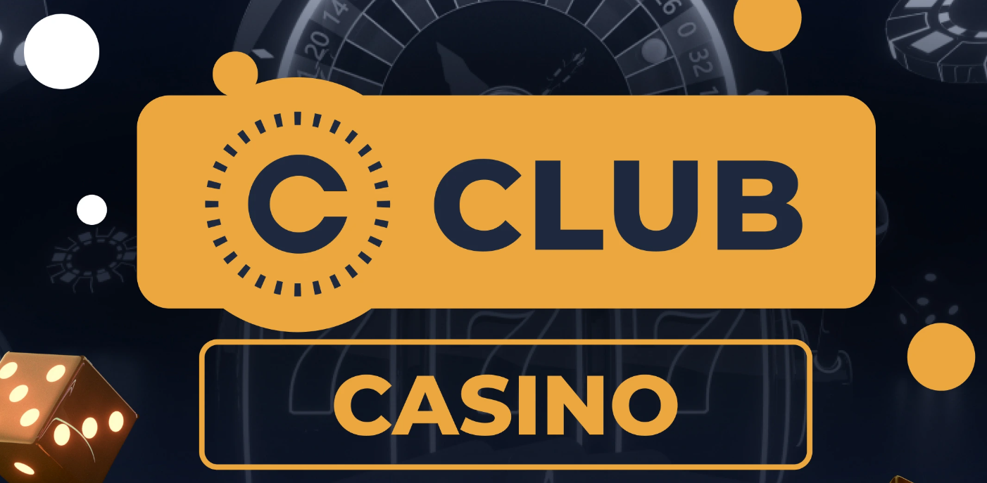 Banner oficial do C Club Casino do Casino Portugal, exibindo o logótipo dourado sobre um fundo temático com elementos de casino.